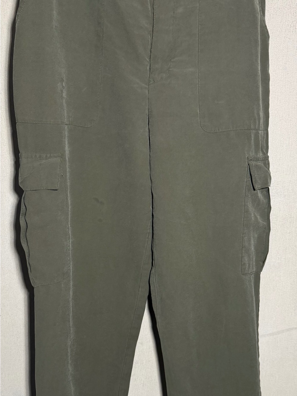A New Day Olive Green Cargo Pants Women’s Size 10 High Rise Utility Straight Leg